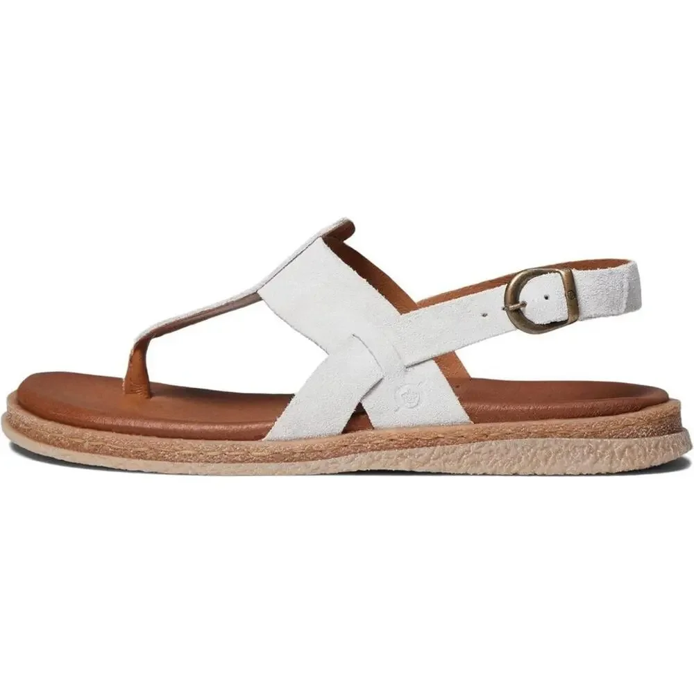 Born Cammie Women's Light Grey Suede Comfort Sandals Size 9 M Adjustable